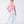 Load image into Gallery viewer, sleeveless pink top paired with a flowing white pants adorned with soft blue floral patterns