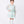 Load image into Gallery viewer, Delicate mint green dress adorned with jacquard flower motifs and sheer puff sleeves—a charming choice for birthdays, weddings, and special celebrations.