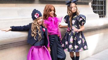 navy and fucshia designs for little girls