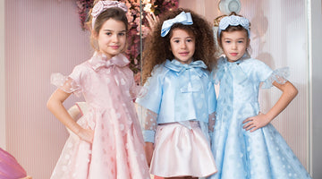pink and blue dresses for little girls