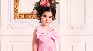 cute pink bow dress for little girls
