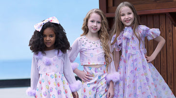 diamond printed lilac designs for little girls
