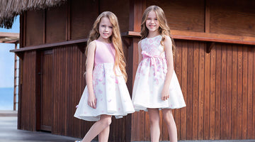 3D rose petal dresses for little girls