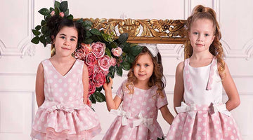 pink polka dot designs for little girls by Mama Luma