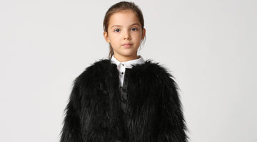 black faux fur coat for little girls