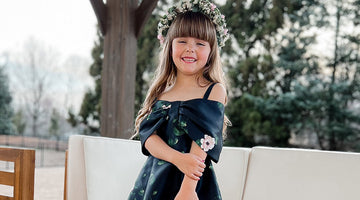 navy floral dress for little girls