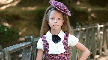burgundy tweed dresses for little girls