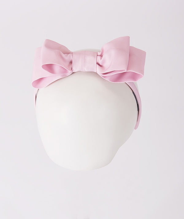 baby pink double bow headband