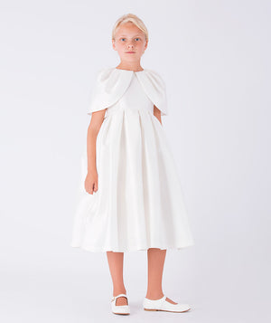 elegant floor-length white dress