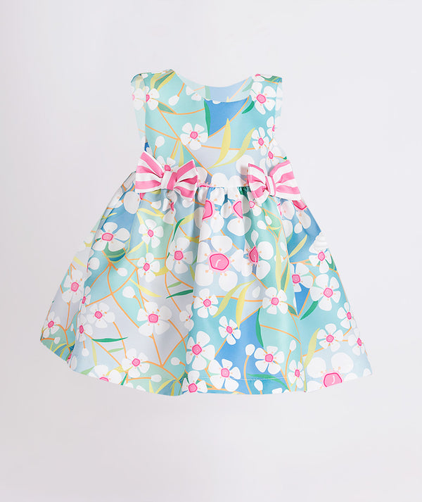 blue floral baby dress