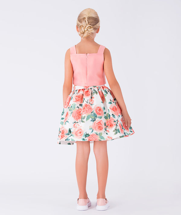chic crop top and floral skirt combo