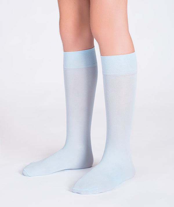 blue high knee socks