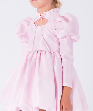 balloon sleeved baby pink princes dress