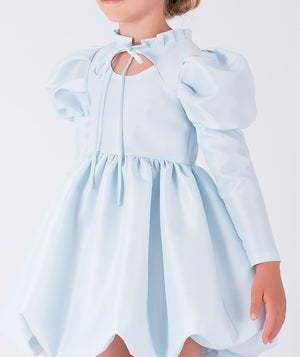 balloon sleeved baby blue princes dress