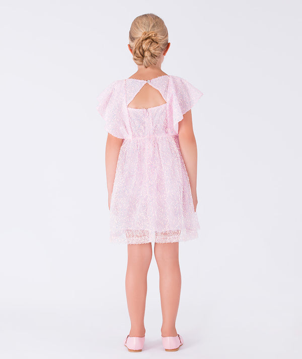 pink shimmering dress