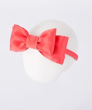 Coral bow headband