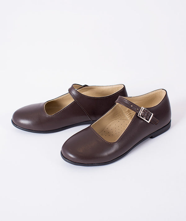 Elegant Mocha Kids Shoes