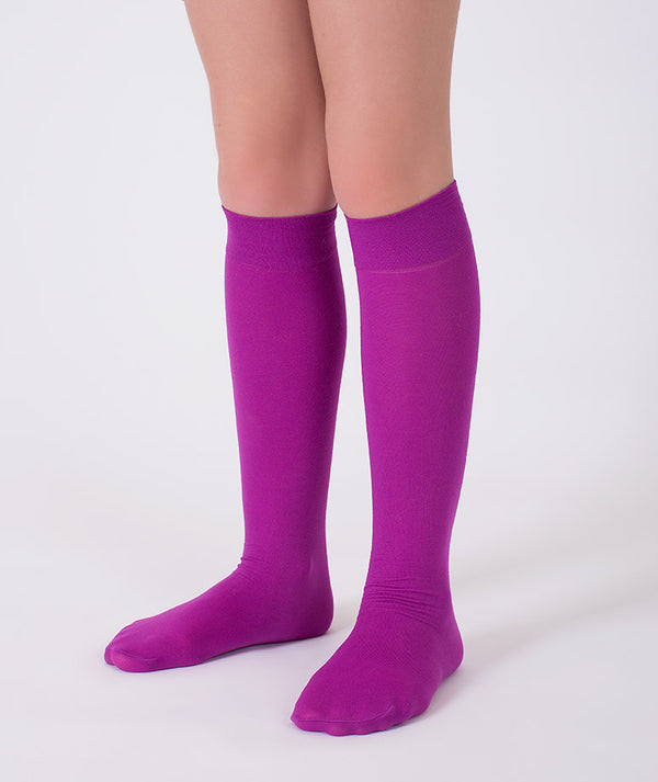 magenta knee high socks