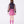 Load image into Gallery viewer, Back view of Mama Luma 3D Appliqué girls skirt in mulberry matte satin, knee-length silhouette with clean structured fit for birthdays, Eid, holidays, and special occasions, ages 3–12Y
