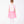 Load image into Gallery viewer, Back view of 3D Rose Appliqué Girls Outfit | 2 Pieces in blush pink satin for girls ages 3 to 12, highlighting tailoring, closure and finishing
