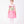 Load image into Gallery viewer, Front view of 3D Rose Appliqué Girls Outfit | 2 Pieces in blush pink satin for girls ages 3 to 12, showing overall silhouette and styling
