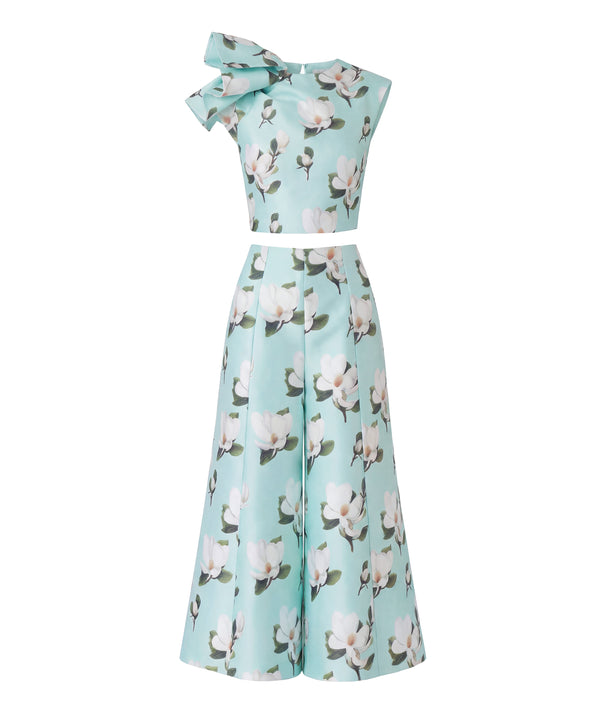 Floral Wide-Leg Pants Women’s Outfit | 2 Pieces