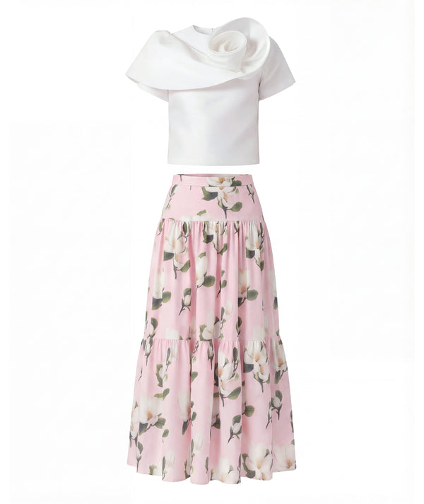 Floral Long Skirt Women’s Outfit | 2 Pieces