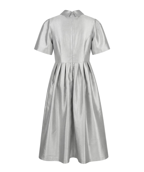 Exquisite Silver Bow Women's Dress