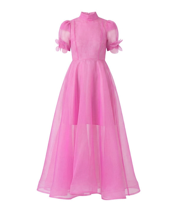 Sheer Organza Flowers Women's Dress