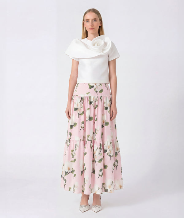 Floral Long Skirt Women’s Outfit