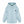 Carica l'immagine nel visualizzatore Galleria, Front view of a light blue girls hoodie with a relaxed fit, attached hood, and minimalist chest emblem, designed for everyday wear, school outfits, and casual layering, available in sizes 3–14
