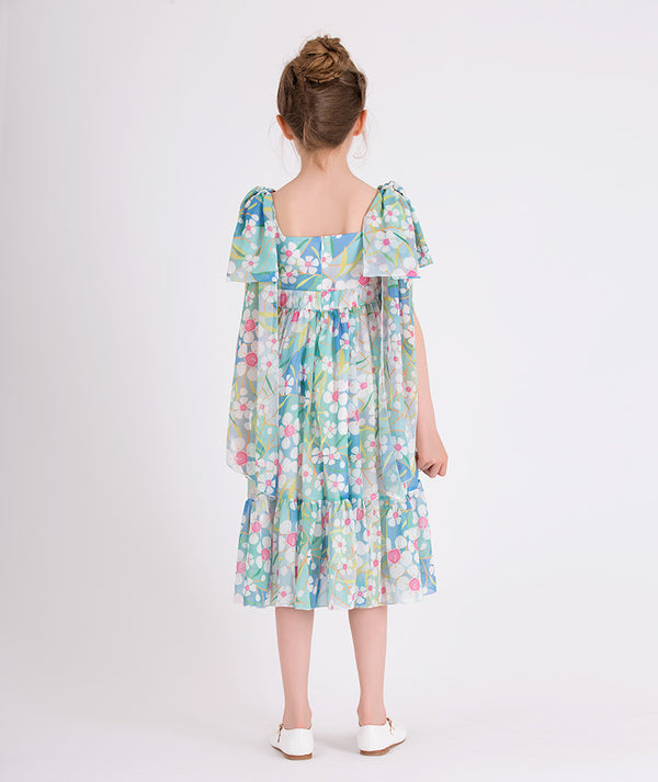 blue floral summer dress