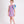 Load image into Gallery viewer, blue one shoulder dress with pink flower prints
