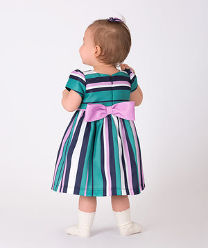 Lilac Striped Baby Dress