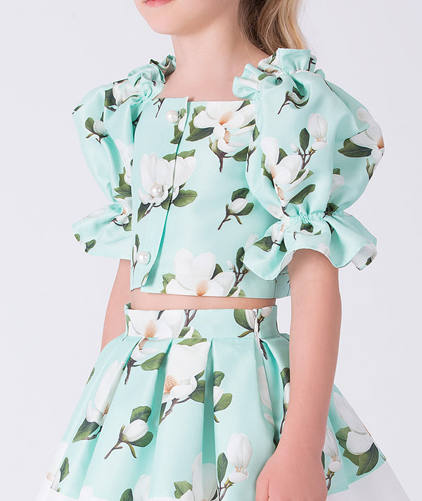 Girls Ruffle Sleeves Bolero Top Detail | Mama Luma