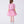 Load image into Gallery viewer, 12 years old wearing a pink dress with white floral patterns on a white background
