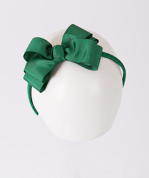 green double bow headband