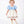 Load image into Gallery viewer, Front view of Altai Morin Baby Girls Dress featuring a baby-blue statement bow, puff sleeves and equestrian horse skirt by Mama Luma.
