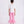 Load image into Gallery viewer, 6 years old wearing a white top and pink pants with feathered bottom half on a white background
