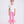 Load image into Gallery viewer, 6 years old girl wearing a white blouse and pink pants with ruffles on a white background
