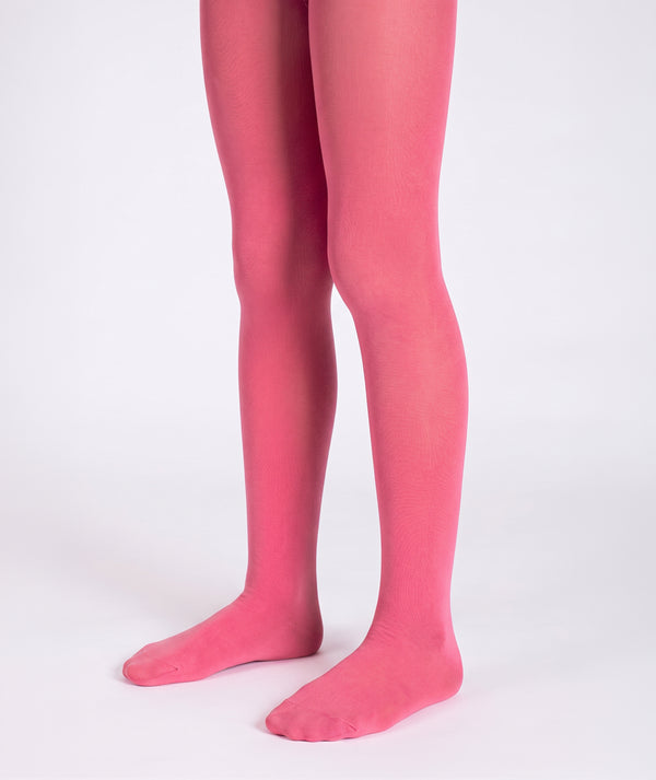 Front view of Blush Pink Girls Tights in blush pink, a premium children’s design by Mama Luma