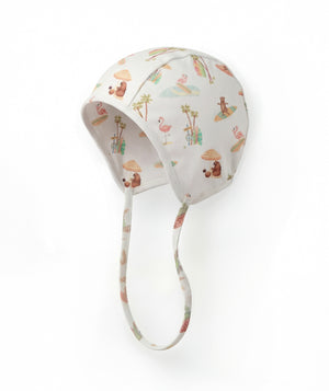 Casa Marisol Beach collection baby sun hat in breathable illustrated cotton