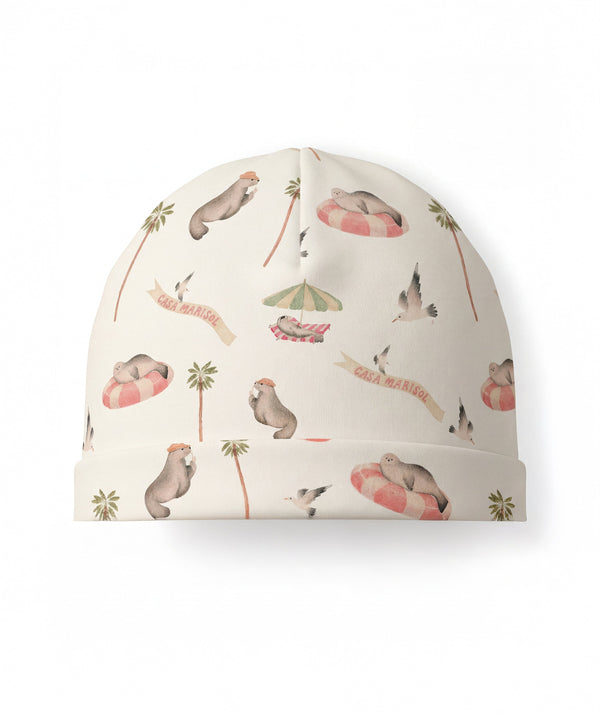 Casa Marisol illustrated cotton baby beanie, alternate 4