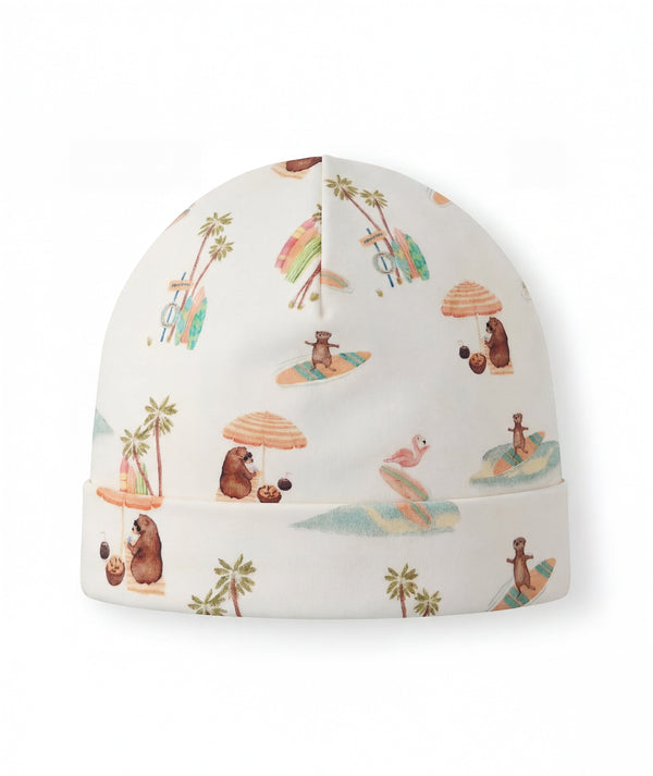 Casa Marisol illustrated cotton baby beanie