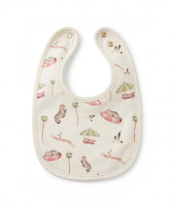 Casa Marisol illustrated cotton baby bib, alternate 2