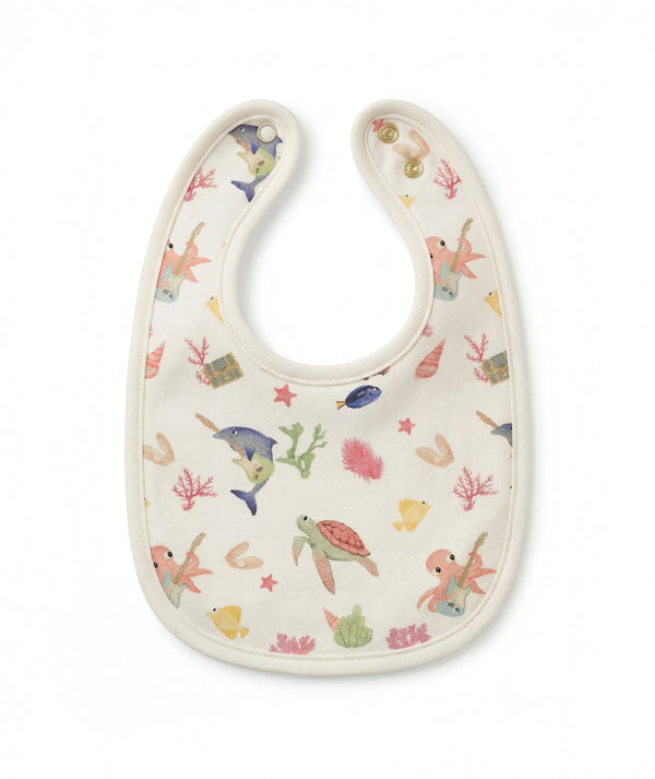 Casa Marisol illustrated cotton baby bib, alternate 3