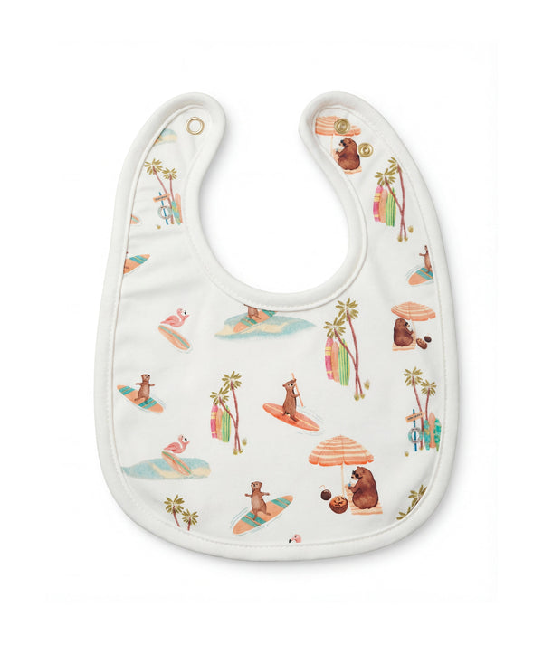 Casa Marisol illustrated cotton baby bib, alternate 4