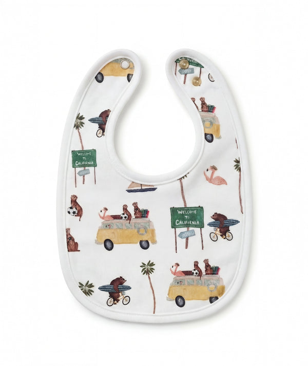 Casa Marisol illustrated cotton baby bib