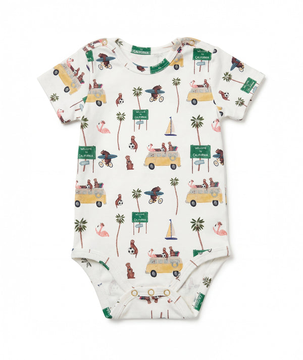 Casa Marisol illustrated cotton baby bodysuit, alternate 2
