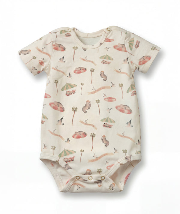 Casa Marisol illustrated cotton baby bodysuit, alternate 4